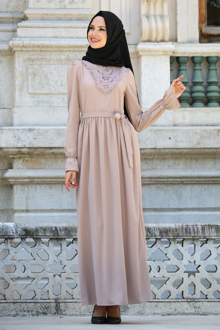 New Kenza - Mink Hijab Dress 3075V