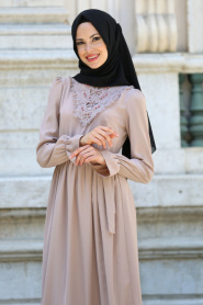 New Kenza - Mink Hijab Dress 3075V - Thumbnail
