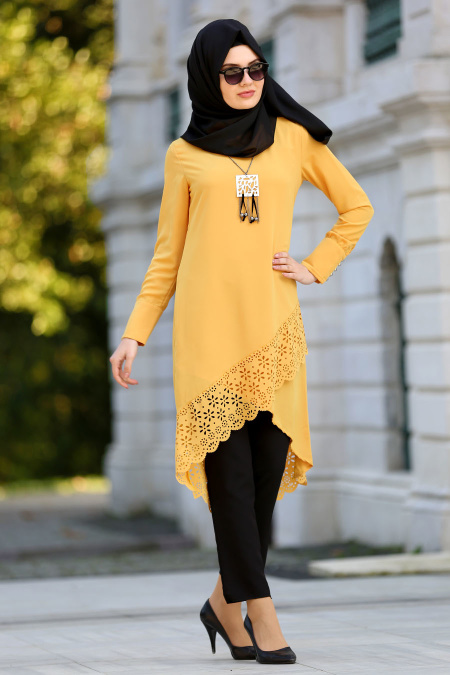 New Kenza - Mustard Hijab Tunic 2049HR