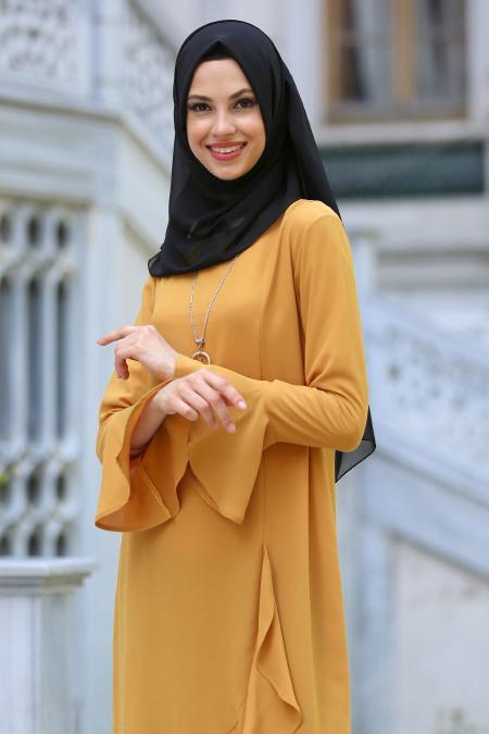 New Kenza - Mustard Hijab Tunic 2071HR - 2