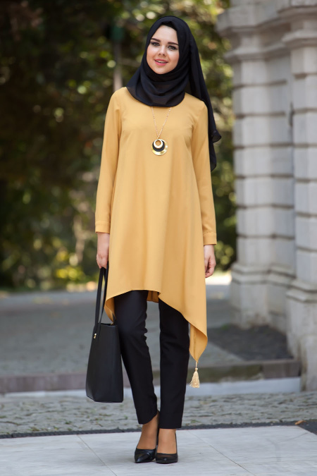 New Kenza - Mustard Hijab Tunic 2858HR