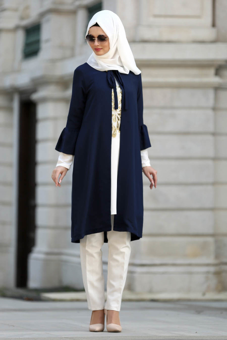 New Kenza - Navy Blue Hijab Suit 5050L