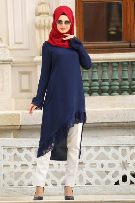 New Kenza - Navy Blue Hijab Tunic 2006L