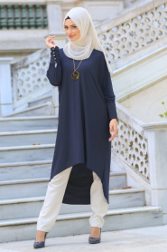 New Kenza - Navy Blue Hijab Tunic 2018L - Thumbnail