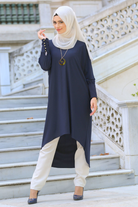 New Kenza - Navy Blue Hijab Tunic 2018L