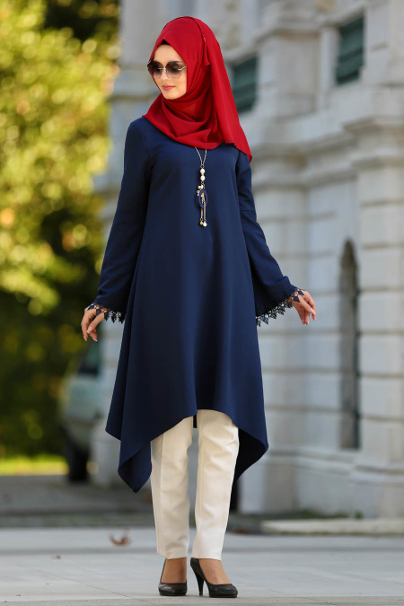 New Kenza - Navy Blue Hijab Tunic 2099L