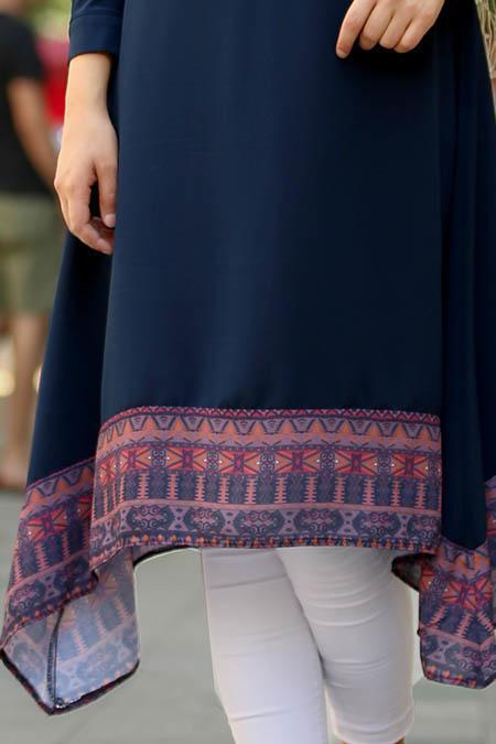New Kenza - Navy Blue Hijab Tunic 21520L - 2