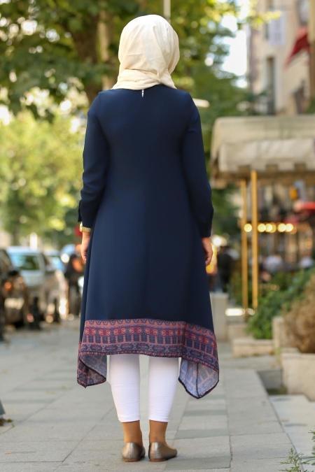 New Kenza - Navy Blue Hijab Tunic 21520L - 3