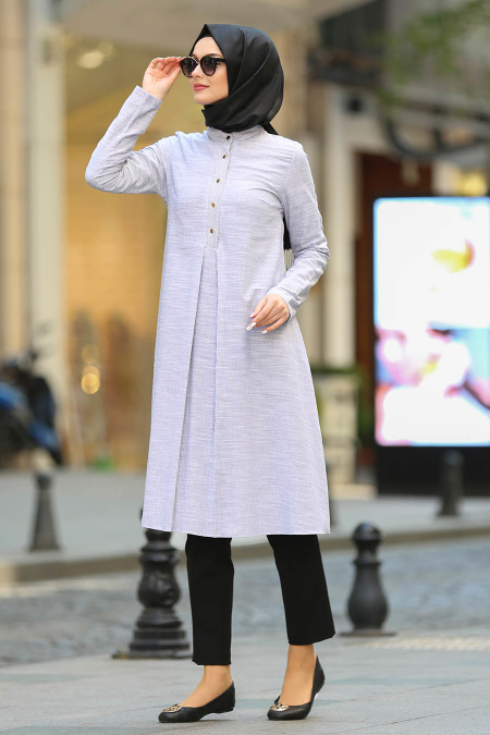 New Kenza - Navy Blue Hijab Tunic 2923L 