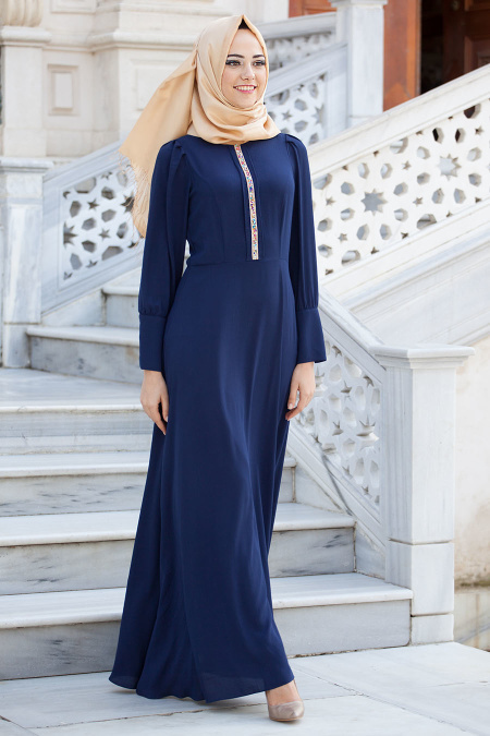 New Kenza - Navy Blue Hijab Tunic 3012L