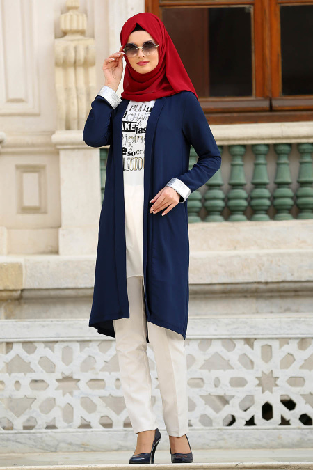 New Kenza - Navy Blue Hijab Tunic 50570L