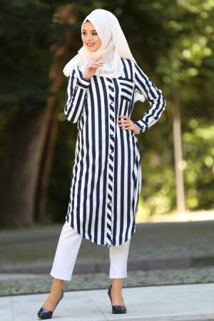 New Kenza Navy Blue Tunic -2080L - 1