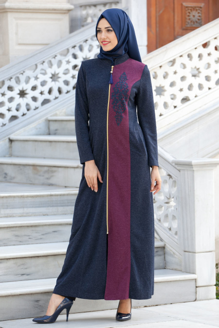 New Kenza - Navy Blue Turkish Hijab 4960L