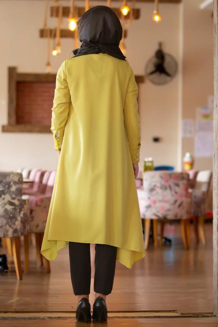 New Kenza - Oil Green Hijab Tunic 2825YY - 3