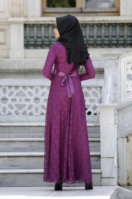 New Kenza - Plum Color Hijab Dress 30000MU - 3