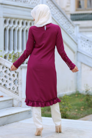 New Kenza - Plum Color Hijab Tunic 2037MU - Thumbnail