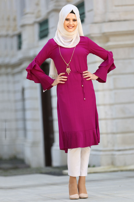 New Kenza - Plum Color Hijab Tunic 20500MU