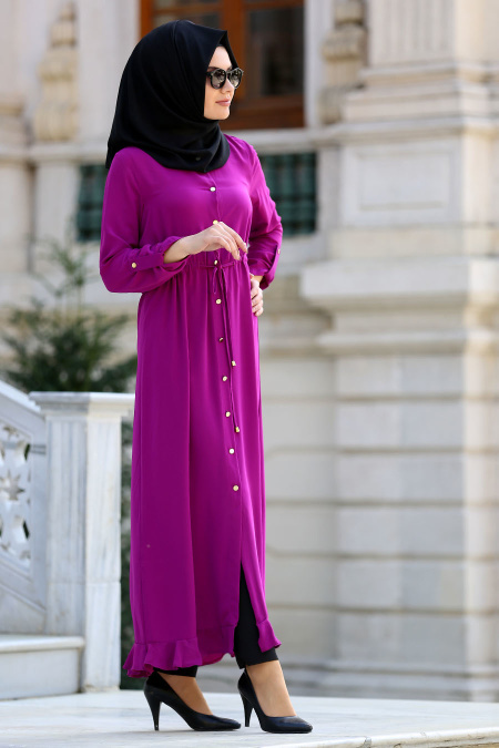 New Kenza - Plum Color Hijab Tunic 21040MU