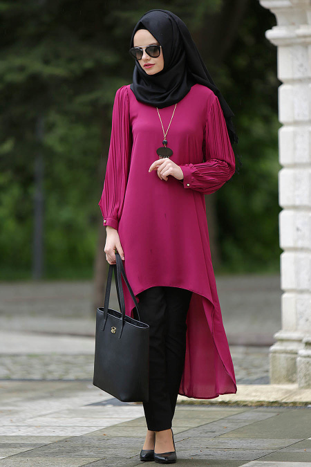 New Kenza - Plum Color Hijab Tunic 2867MU