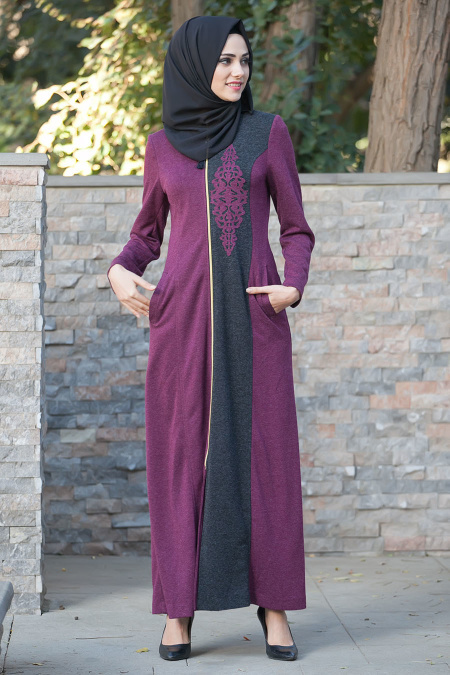 New Kenza - Plum Color Turkish Hijab 4960MU