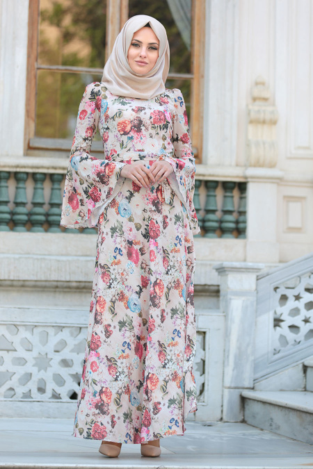 New Kenza - Powder Pink Hijab Dress 3080PD