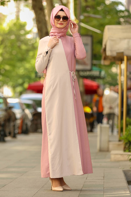 New Kenza - Powder Pink Hijab Dress 31510PD