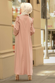 New Kenza - Powder Pink Hijab Dress 3161PD - Thumbnail