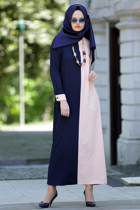 New Kenza - Powder Pink Hijab Dress 3994PD