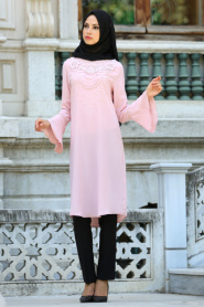 New Kenza - Powder Pink Hijab Tunic 2075PD - Thumbnail