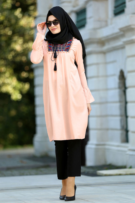 New Kenza - Powder Pink Hijab Tunic 20871PD