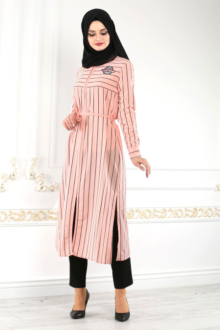 New Kenza - Powder Pink Hijab Tunic 4985PD