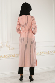 New Kenza - Powder Pink Hijab Tunic 4985PD - Thumbnail