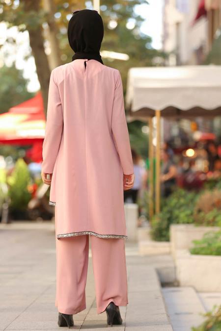 New Kenza- Powder Pink Suit Dress 5118PD - 2