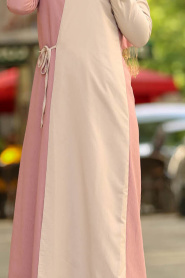New Kenza - Pudra Tesettür Elbise 31510PD - Thumbnail
