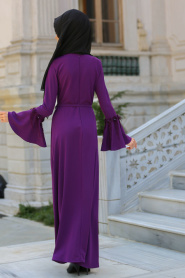 New Kenza - Purple Hijab Dress 30870MOR - Thumbnail