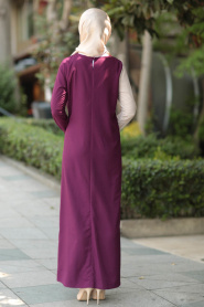 New Kenza - Purple Hijab Dress 31510MOR - Thumbnail