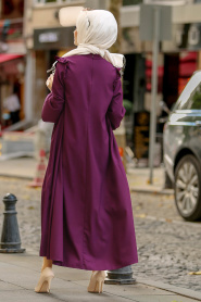 New Kenza - Purple Hijab Dress 3161MOR - Thumbnail