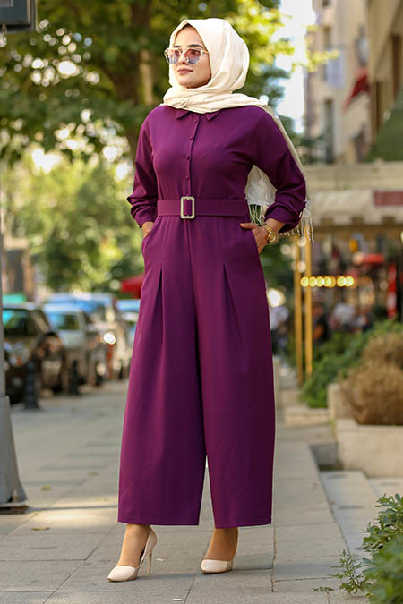 New Kenza - Purple Hijab Jumpsuits 3153MOR