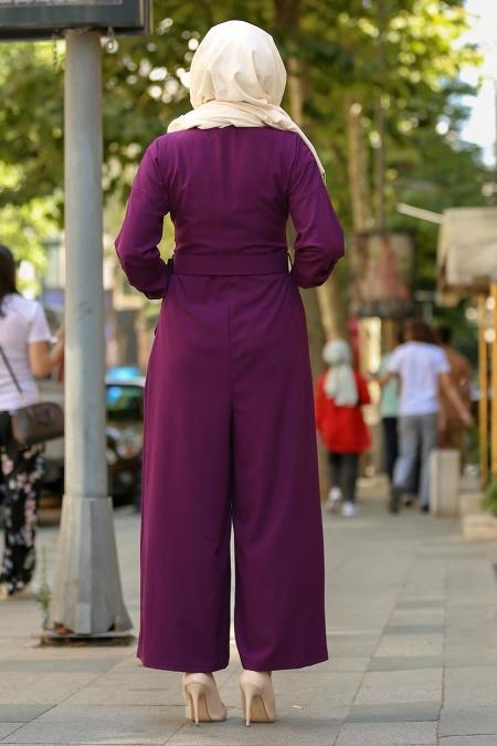 New Kenza - Purple Hijab Jumpsuits 3153MOR - 3