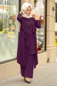 New Kenza - Purple Hijab Suit 51131MOR - Thumbnail