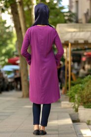 New Kenza - Purple Hijab Tunic 20871MOR - Thumbnail