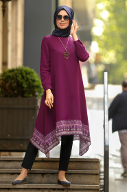 New Kenza - Purple Hijab Tunic 21520MOR - Thumbnail