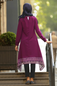 New Kenza - Purple Hijab Tunic 21520MOR - Thumbnail