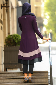 New Kenza - Purple Hijab Tunic 2180MOR - Thumbnail