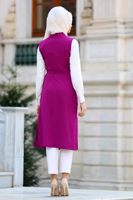 New Kenza - Purple Hijab Vest 4975MOR - 2