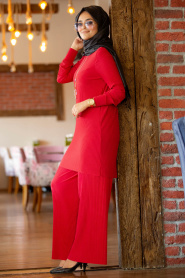 New Kenza - Red Hijab Suit 50660K - Thumbnail