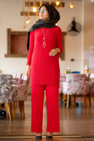 New Kenza - Red Hijab Suit 50660K - Thumbnail