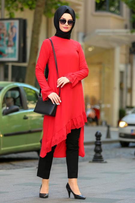 New Kenza - Red Hijab Tunic 2006K