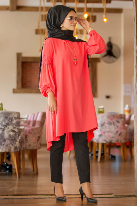 New Kenza - Red Hijab Tunic 2010K