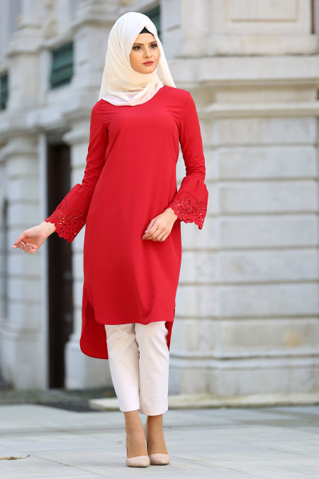 New Kenza - Red Hijab Tunic 20640K